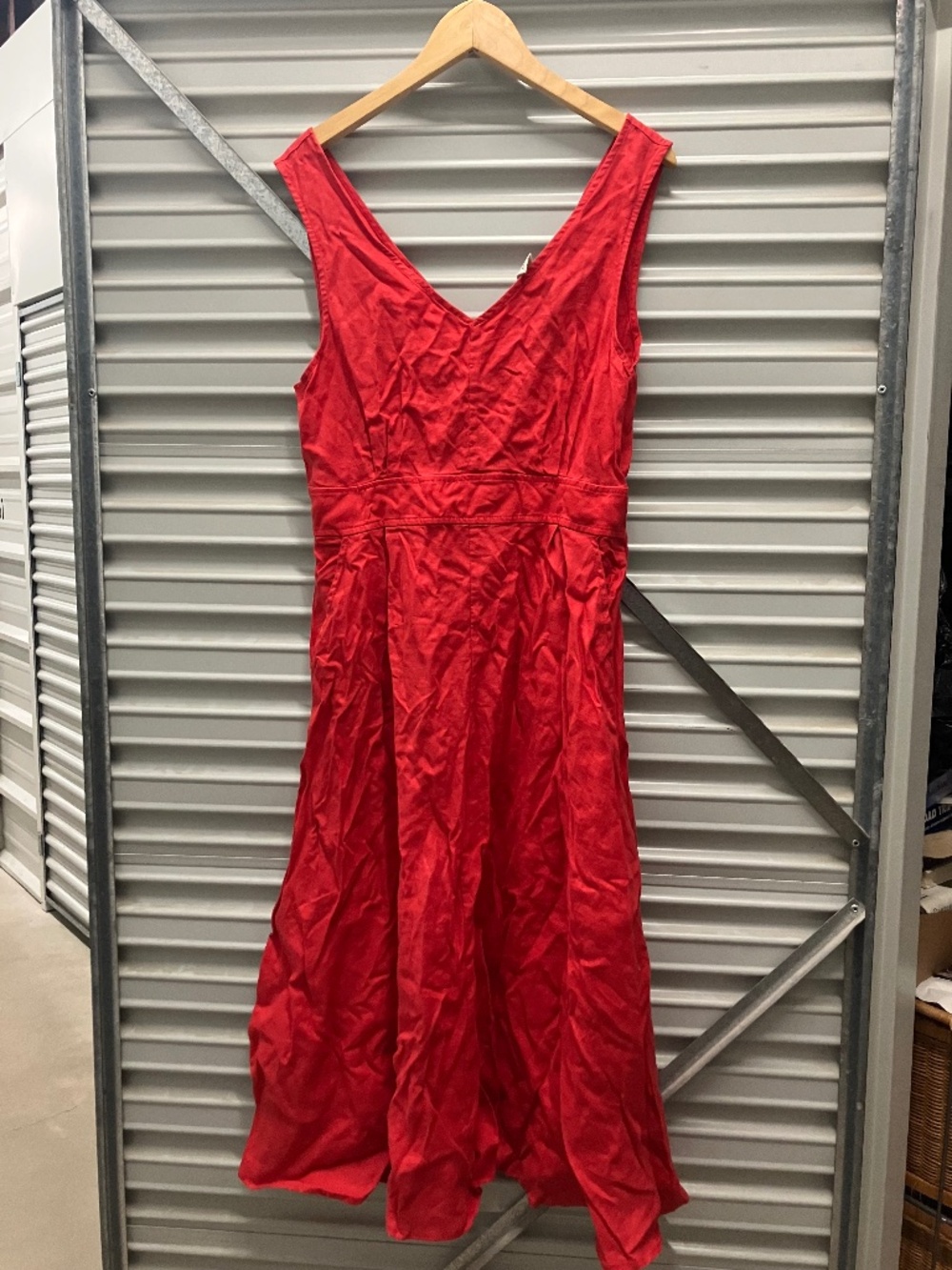 Red Linen Dress